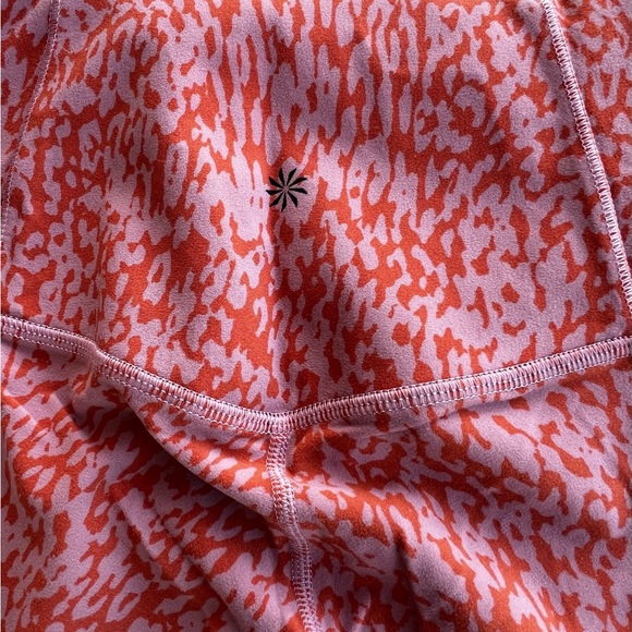 Athleta Women's S Pink and orange Patterned Leggings yoga running athletic pants - Picture 7 of 9
